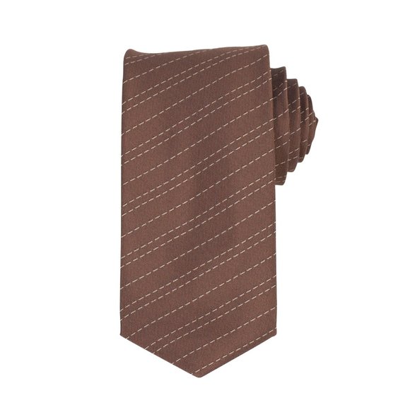 New JOHN LOBB Brown 100% Silk Striped Neck Tie $250